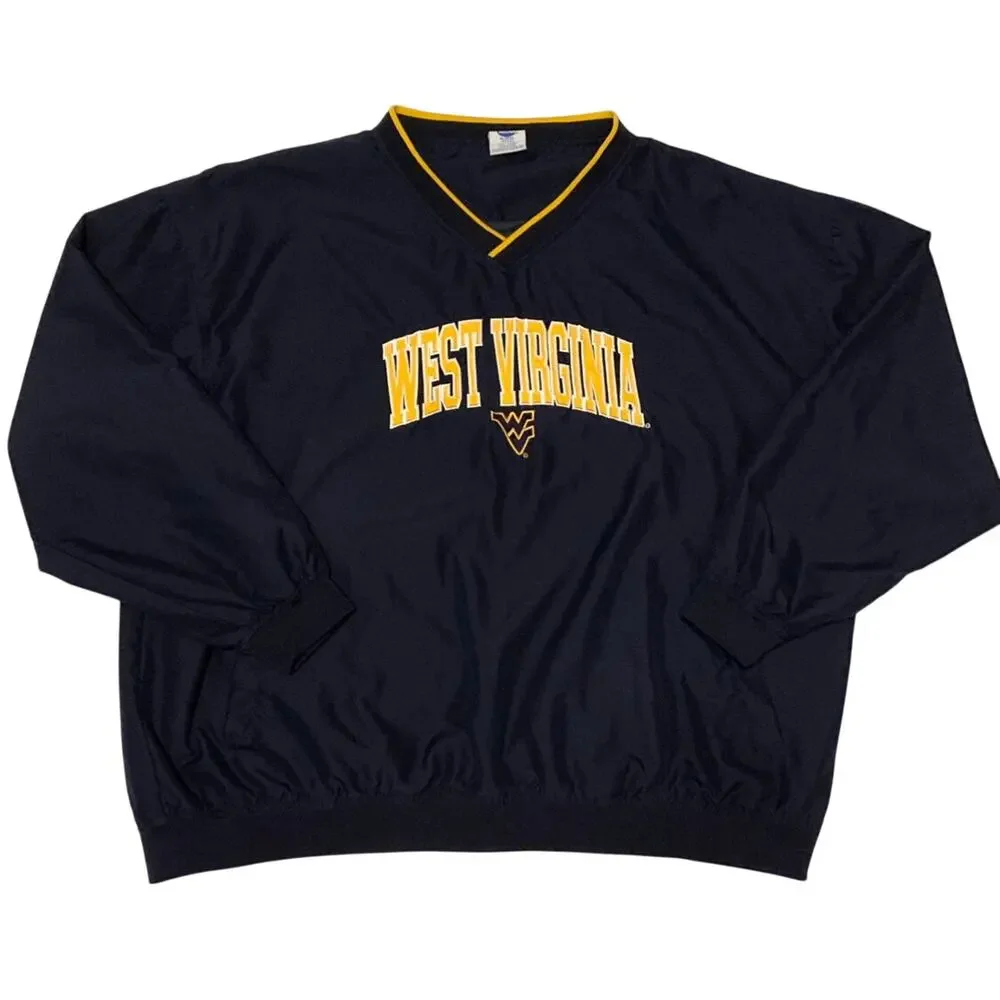 NCAA West Virginia University Mens Shirt Blue Gold Sz. 2XL V-Neck WVU Sports Fan - Picture 10 of 11